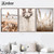 Nordic Sunset Reeds Grass Bird Flower Art Canvas Wall Art (30x40cm)