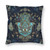Fatima Floral Hamsa Hand Gold Palette Square Pillow Cover
