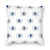 Greek Evil Eye Matiasma On White Turkish Square 40x40 Cushion Cover