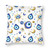 Greek Evil Eye Matiasma On White Turkish Square 40x40 Cushion Cover
