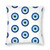 Greek Evil Eye Matiasma On White Turkish Square 40x40 Cushion Cover