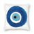 Greek Evil Eye Matiasma On White Turkish Square 40x40 Cushion Cover
