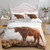 3D Highland Cow Print Polyester Duvet Cover Set - 140x210cm 2pcs