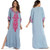 Summer Lace Up V-Neck Kaftan Maxi Dress