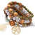 Bohemian Tree of Life Tassel Multi-layer Wooden Bead Bracelet