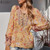Puff Sleeve V Neck Blouse
