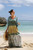 Holiday Half Sleeve Tie-Dye Print V Neck Maxi Robe Dress