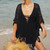 Summer Deep V Neck Mini Beach Shirt Cover Upc