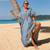 Women Long Batwing Sleeve Summer Print Boho Cover Upc