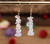 Natural Crystal Gemstone Chip Stone Hook Dangle Earrings