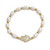Lucky Eye Freshwater Pearl Bead Adjustable Bracelet