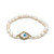 Lucky Eye Freshwater Pearl Bead Adjustable Bracelet
