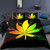 Cannabis Leaves Print Polyester Duvet Cover Set - 135x200cm 2pcs