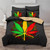 Cannabis Leaves Print Polyester Duvet Cover Set - 200x200cm 3pcs