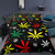 Cannabis Leaves Print Polyester Duvet Cover Set - 140x210cm 2pcs