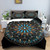 Boho Floral Moon Sun Eye Mandala Duvet Cover Set - 240x220cm 3pcs