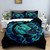 Boho Floral Moon Sun Eye Mandala Duvet Cover Set - 240x220cm 3pcs