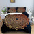 Boho Floral Moon Sun Eye Mandala Duvet Cover Set - 240x220cm 3pcs