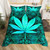 Boho Trippy Leaves Polyester Duvet Cover Bedding Set - 210x210cm 3pcs