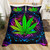 Boho Trippy Leaves Polyester Duvet Cover Bedding Set - 210x210cm 3pcs