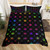 Boho Trippy Leaves Polyester Duvet Cover Bedding Set - 210x210cm 3pcs