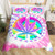 Boho Trippy Leaves Polyester Duvet Cover Bedding Set - 210x210cm 3pcs