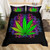 Boho Trippy Leaves Polyester Duvet Cover Bedding Set - 210x210cm 3pcs