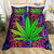 Boho Trippy Leaves Polyester Duvet Cover Bedding Set - 240x210cm 3pcs