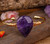 Natural Amethysts Crystal Teardrop Beads Gold Cuff Bracelet
