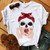 Skull Deer Camouflage Burlap Turban Short Sleeve Graphic T-shirt