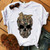 Skull Deer Camouflage Burlap Turban Short Sleeve Graphic T-shirt