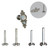 Titanium & Steel Opal Cluster Ear Tragus Helix Stud Earring