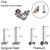 Titanium & Steel Opal Cluster Ear Tragus Helix Stud Earring