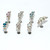 Titanium & Steel Opal Cluster Ear Tragus Helix Stud Earring