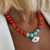 Boho Evil Eye Ceramic Beaded Clavicle Zircon Necklace