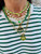 Boho Evil Eye Ceramic Beaded Clavicle Zircon Necklace