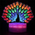 Peacock Colourful 3D Led Lamp