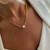 Exquisite Evil Eye Gold Plated Brass Chain Necklace
