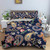 Boho Tropical Flower Leaf Polyester Bedding Set - 200x200cm 3pcs