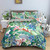 Boho Tropical Flower Leaf Polyester Bedding Set - 200x230cm 3pcs