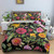 Boho Tropical Flower Leaf Polyester Bedding Set -228x228cm 3pcs