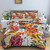 Boho Tropical Flower Leaf Polyester Bedding Set -228x228cm 3pcs