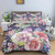 Boho Tropical Flower Leaf Polyester Bedding Set -228x228cm 3pcs