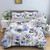 Boho Tropical Flower Leaf Polyester Bedding Set - 264x228cm 3pcs