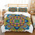 Boho Mandala with Yoga Chakra Art Print Duvet Cover Set - 240x210cm 3pcs