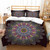 Boho Mandala with Yoga Chakra Art Print Duvet Cover Set - 200x230cm 3pcs