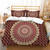 Boho Mandala with Yoga Chakra Art Print Duvet Cover Set - 264x228cm 3pcs