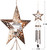 Unique Moon Sun Star Solar Glowing Waterproof  Metal Wind Chime