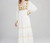 White Floral Embroidered Tunic Gypsy Loose Long Dress