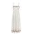 Floral Embroidered Sexy Sleeveless Strap Beige Cotton Maxi Dress